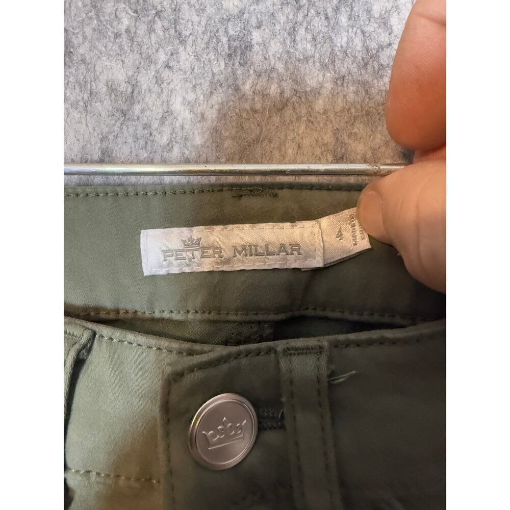 EUC Peter Millar Womens Size 4 Karlie Stretch Sateen Green Golf Pants - Picture 4 of 5
